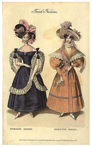 Evening and morning dress, 1830