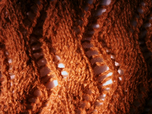 Lace Ribbon scarf, close-up