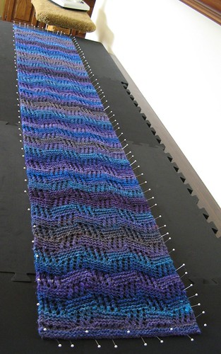 Midwest Moonlight Scarf blocked