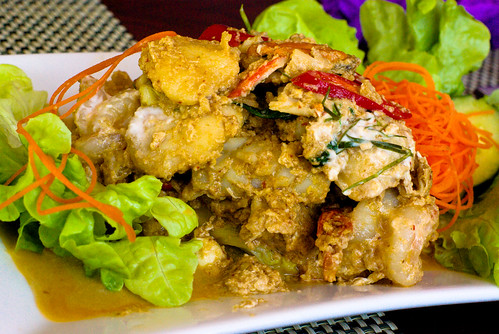 Homock Talay - Red curry Seafood with coconut milk and thai herbs by you.