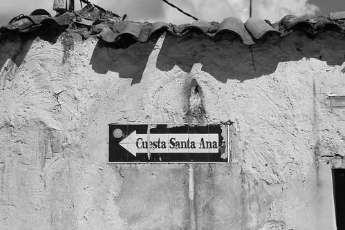 cusco cuzco peru street sign