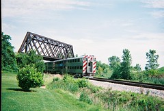 Southbound Metra passing through Northbrook Illinois. June 2008.
