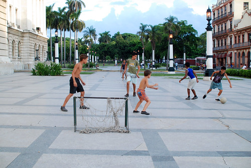 football outside the capitolio by Aris Gionis.