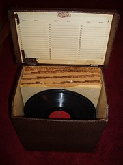 Box of 78rpm records