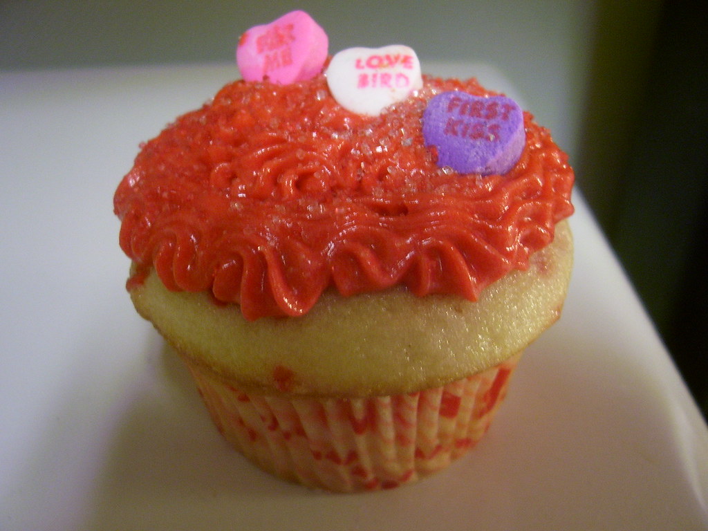 Candy heart cupcake from Petite Treat