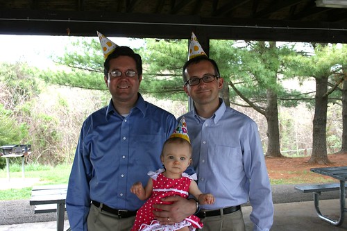 Dad, Uncle, and the birthday girl