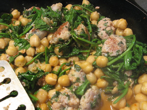 A variation on our favorite, beans, greens and sausage