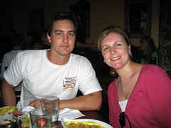 rob and page at dinner