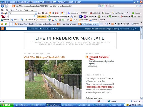 Frederick Maryland New WEB2.0 Portal Website