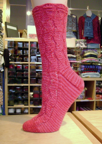 Continuing on with the sock parade, here's (short) Sandy's cashmere sock: