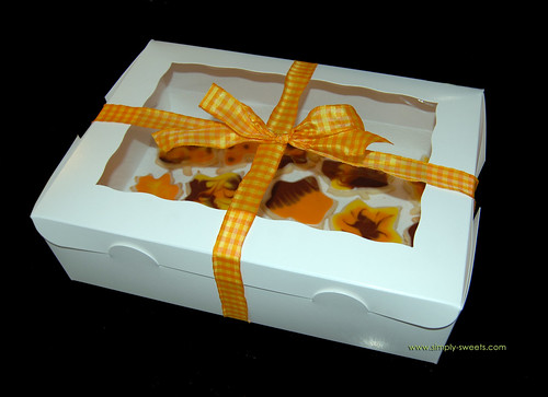 Fall leaves glace sugar cookies boxed