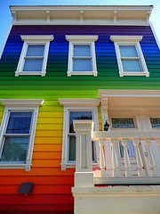 Rainbow House On Clipper St. by mybluemuse aka PJ Taylor