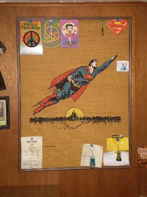 My Superman bulletin board with fewer items