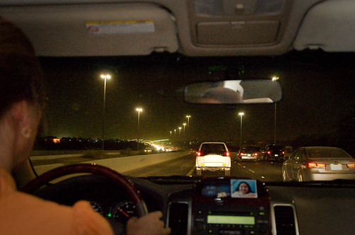 Light traffic on Faheel Expressway at Night