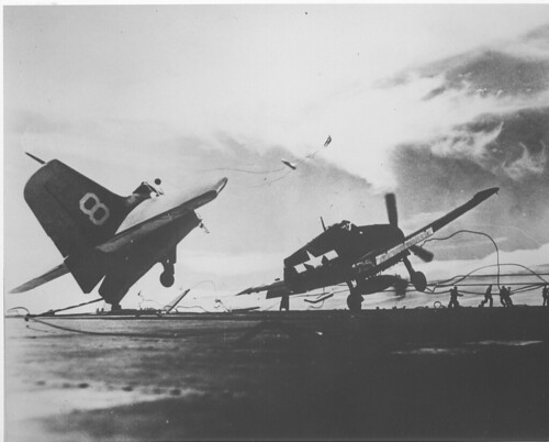 Warbird picture - F6F-5P Hellcat crash