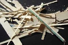 scraps bits of paper