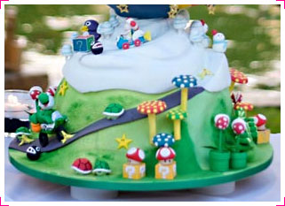 Gâteau de mariage Super Mario (incomplet)