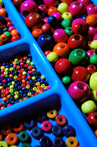 colorful beads on display