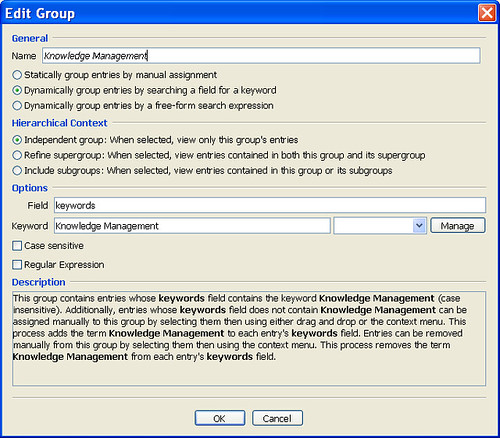 usable: jabref groups interface
