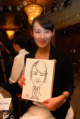Caricature live sketching for Standard Chartered Bank Legal Learning Event 8