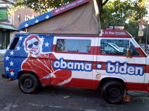 Obama Biden Hand Painted Van