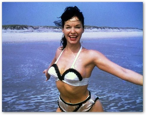 Bettie Page on the Beach