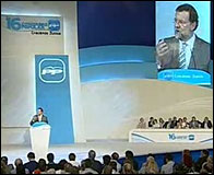 Mariano Rajoy durante el Congreso del PP