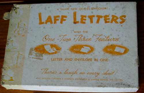 Laff Letters vintage WWII stationery box
