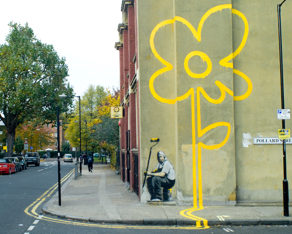 Banksy Graffiti Flower