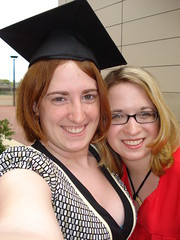 The sister-girl (left) and me at my graduation, May 18, 2008.