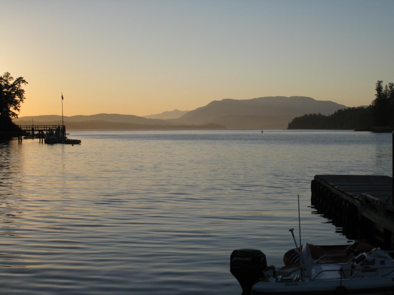 Sunset at April Point, Vancouver Island in the Background
