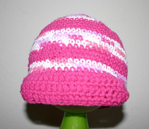 pink beanie - front view
