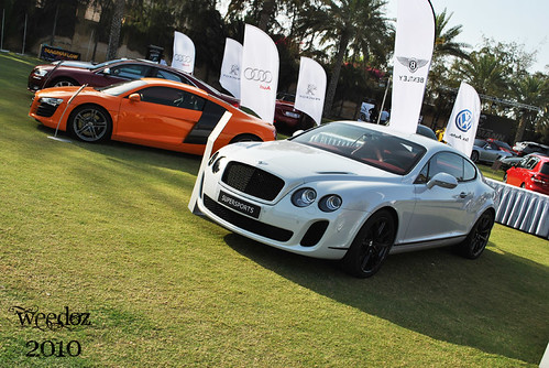 Audi R8 and Bentley Supersport in Sports and Luxury Car Show Muscat