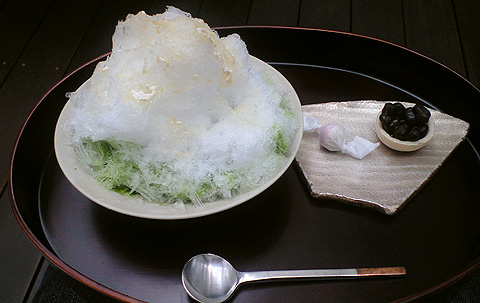 shaved ice with green tea syrup 02