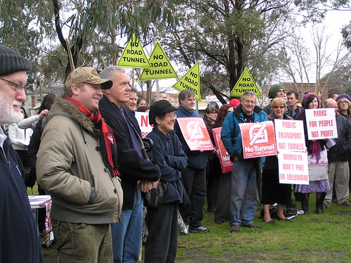 Yarra Campaign Against the Tunnel - Rally at Smiths Reserve