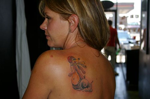 Running Bear tattoo to remember daddy. Paula's dad had a dune buggy with 