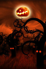 Moon of halloween night wallpaper for iphone