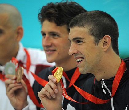 ryan lochte and michael phelps. Ryan Lochte and Michael Phelps
