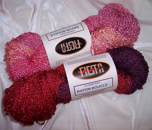 Fiesta Rayon Boucle Starburst Pink Champagne and Poppies