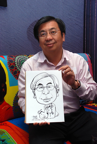 Caricature live sketching for Dow Jones 5