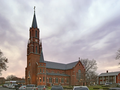Saint Mary Roman Catholic Church, in Carlyle, Illinois, USA - exterior side