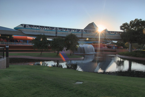 Monorail At Dusk (WDW)