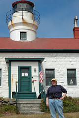 Katie at the Battery Point Lighthouse