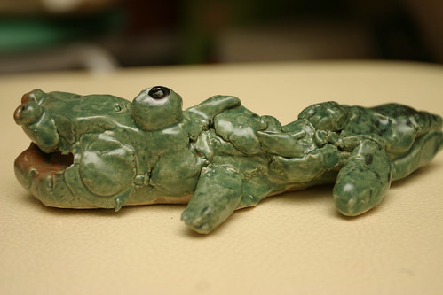 你拍攝的 陶土作品:鱷魚。