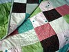 girls patchwork quilt closeup
