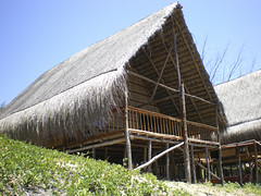 a-frame chalets in Tofo, Mozambique