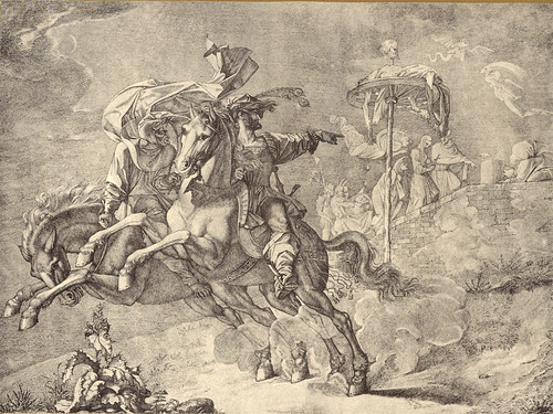 22- Fausto y Mefistófeles a caballo señalando el cadaver de Rabenstein