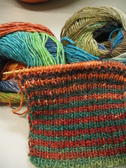 Election Day Noro Striped Scarf