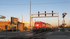 Westbound Canadian Pacific two car local. Chicago Illinois. October 2008.