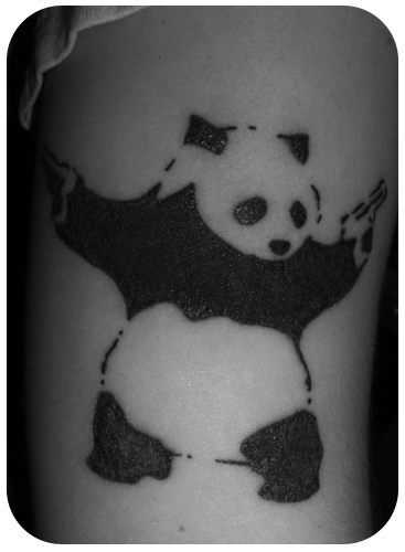 Panda With Guns tattoo. Ellll oh elll.